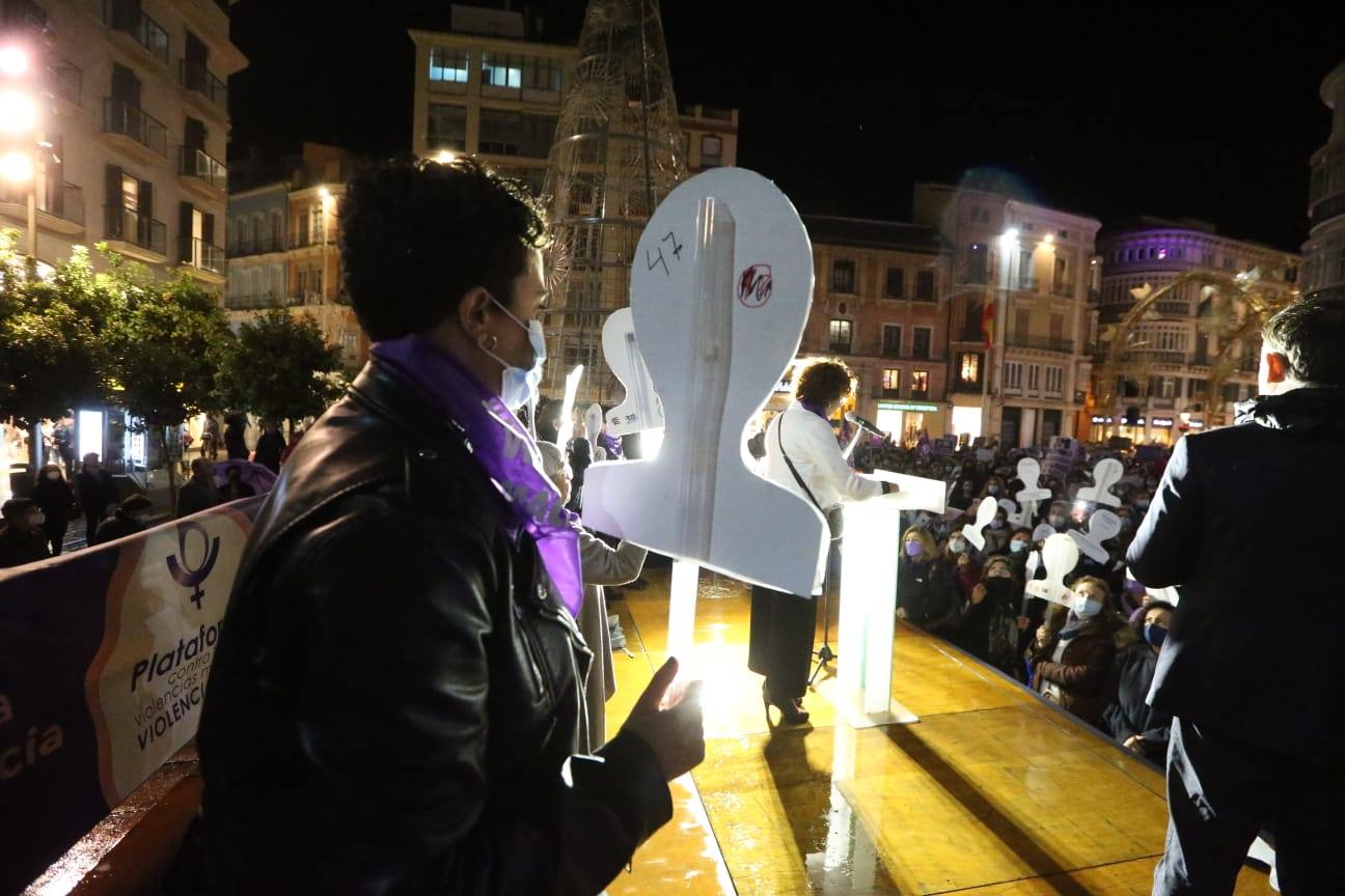 Manifestación del 25-N en Málaga capital. 