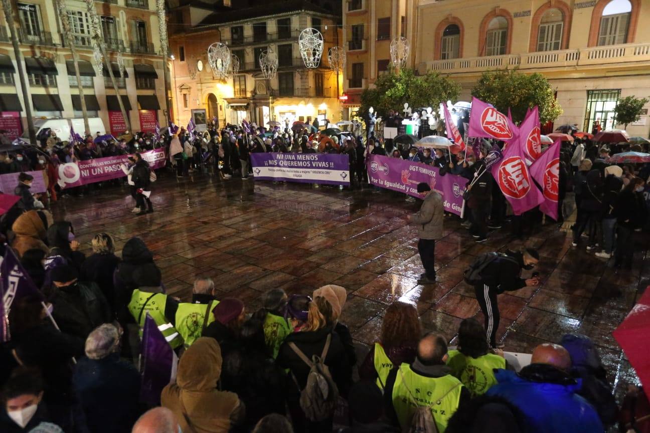Manifestación del 25-N en Málaga capital. 