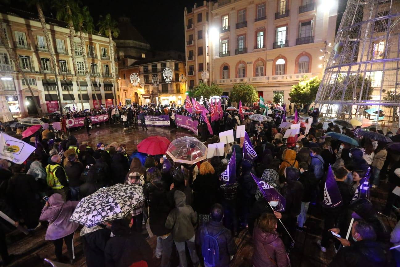 Manifestación del 25-N en Málaga capital. 