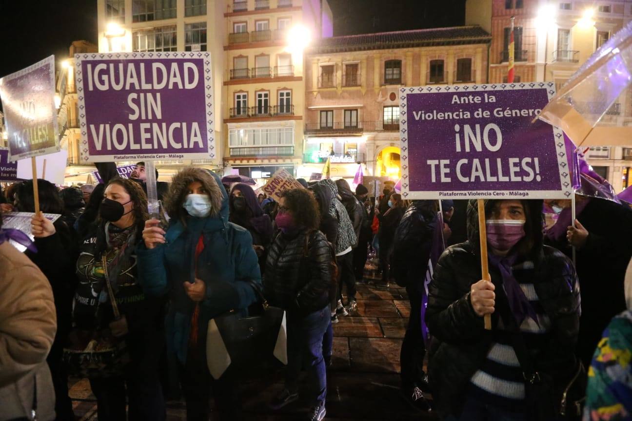 Manifestación del 25-N en Málaga capital. 