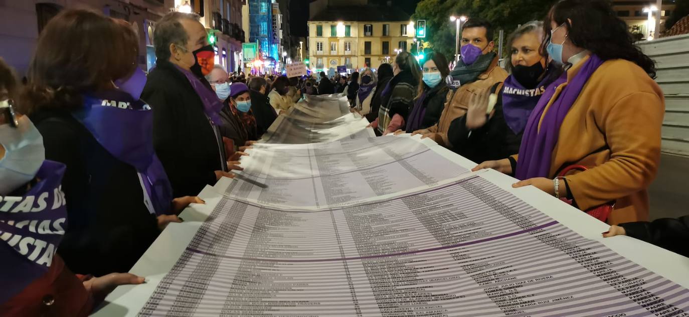 Manifestación del 25-N en Málaga capital. 