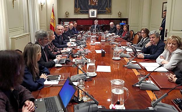 El pleno del órgano de gobierno de los jueces presidido por Carlos Lesmes, cuyo mandato comenzó en 2013.