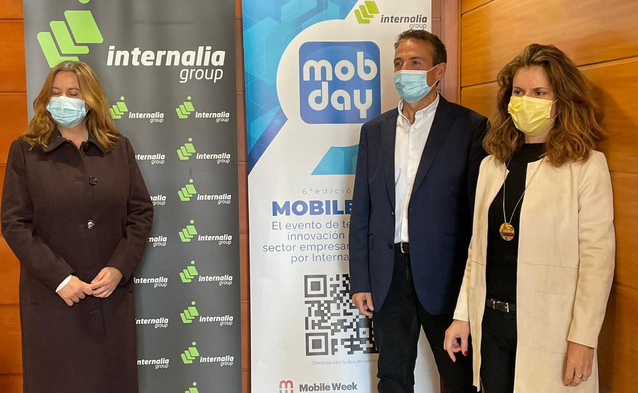 Organizadores en la presentación del Mobile Day de Málaga. 