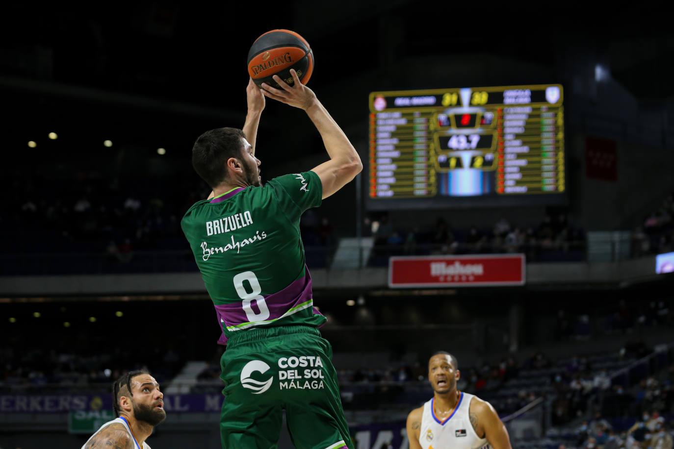 Derrota del Unicaja en la cancha del Real Madrid.