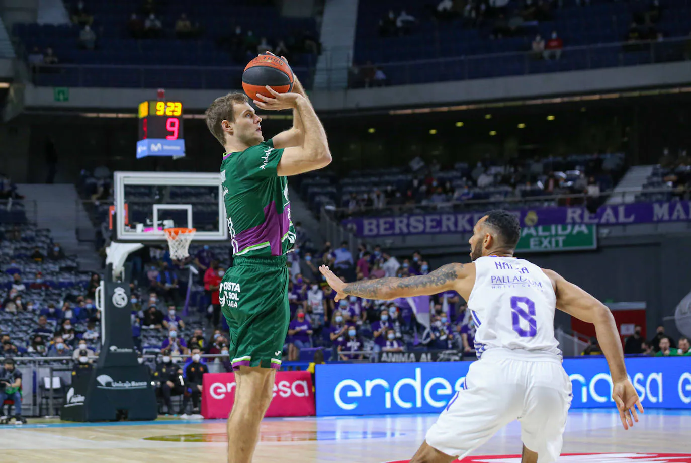 Derrota del Unicaja en la cancha del Real Madrid.