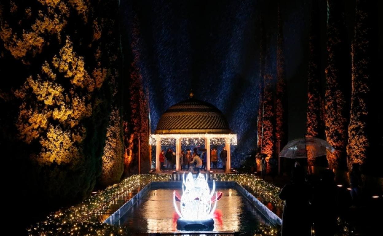 El espectáculo lumínico del jardín botánico-histórico La Concepción. 