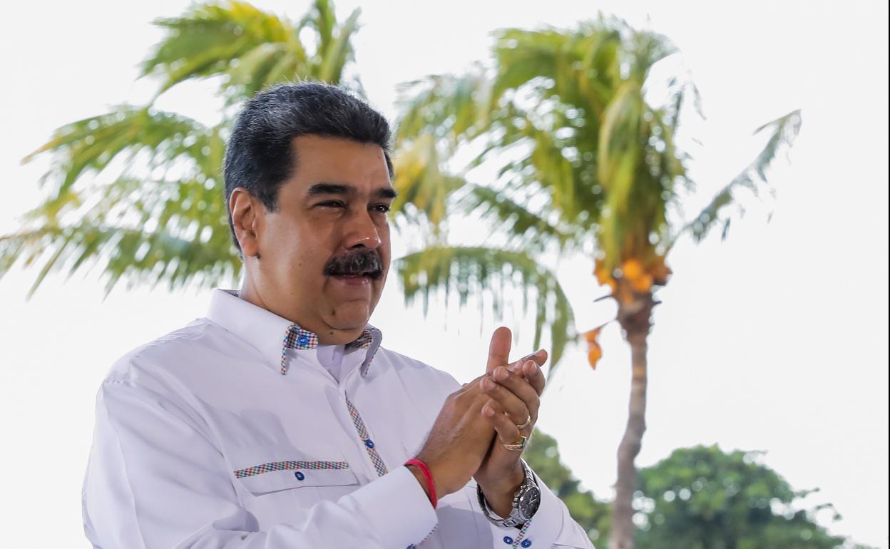 Nicolás Maduro, durante un acto público.