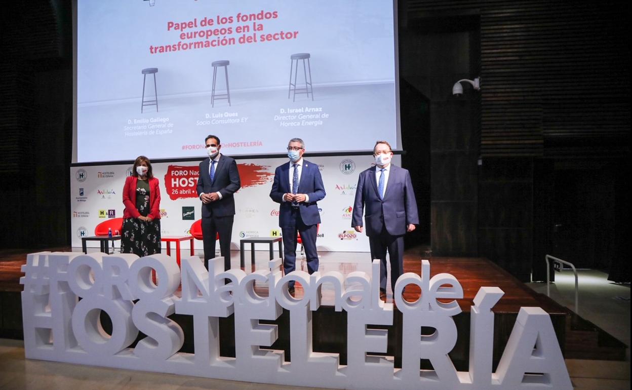 Inauguración del Foro Nacional de Hostelería, celebrado en Málaga. 
