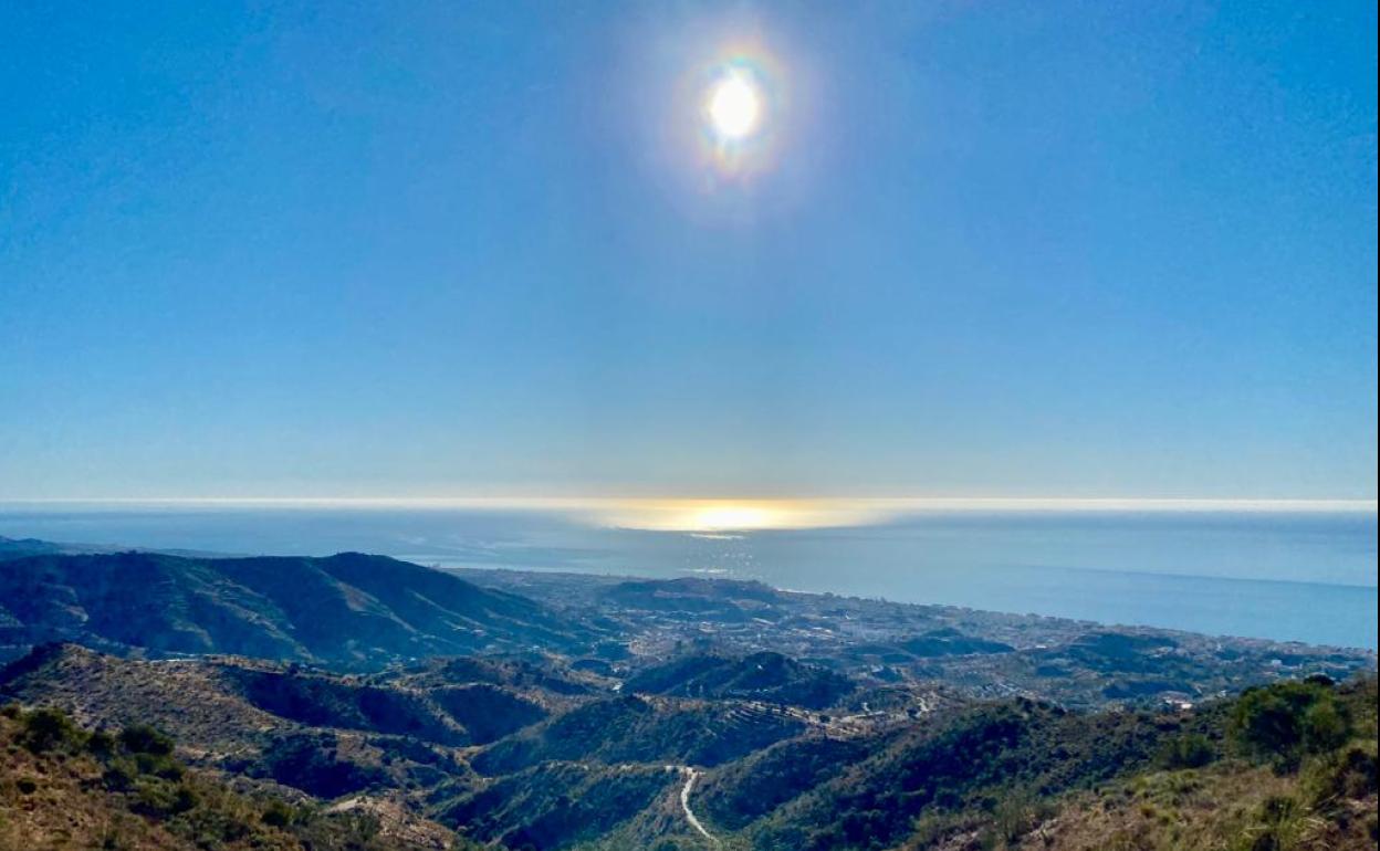 Vista panorámica de los montes rinconeros. 