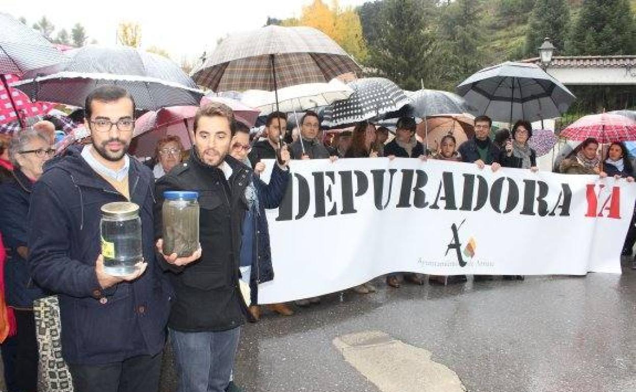 Protesta de los vecinos en 2016. 