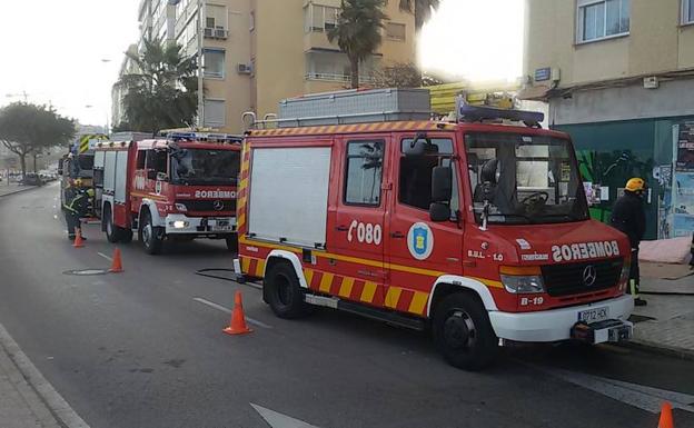 Intervención de Bomberos de Málaga. 