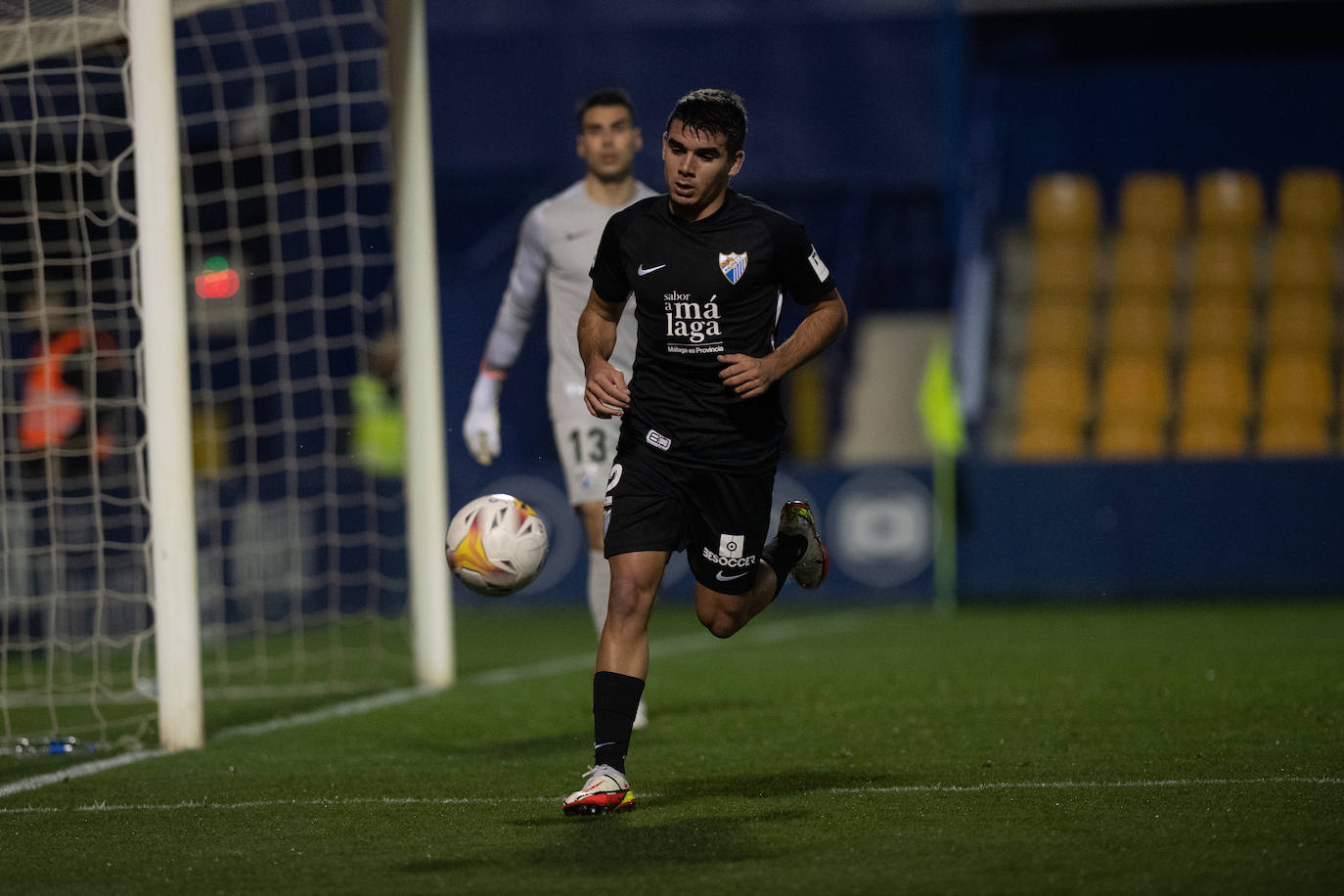 El Málaga abrió el marcador en la recta final del partido 