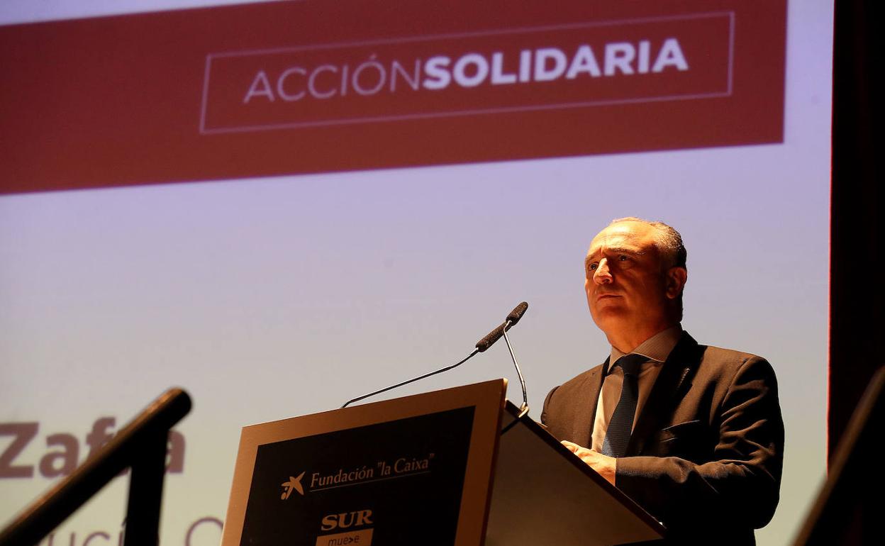 Juan Ignacio Zafra, durante su discurso.
