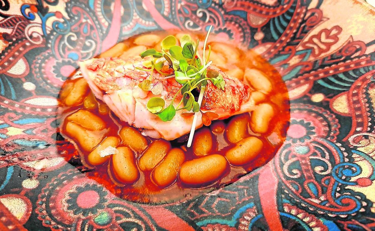 Verdinas con salmonete de Araboka