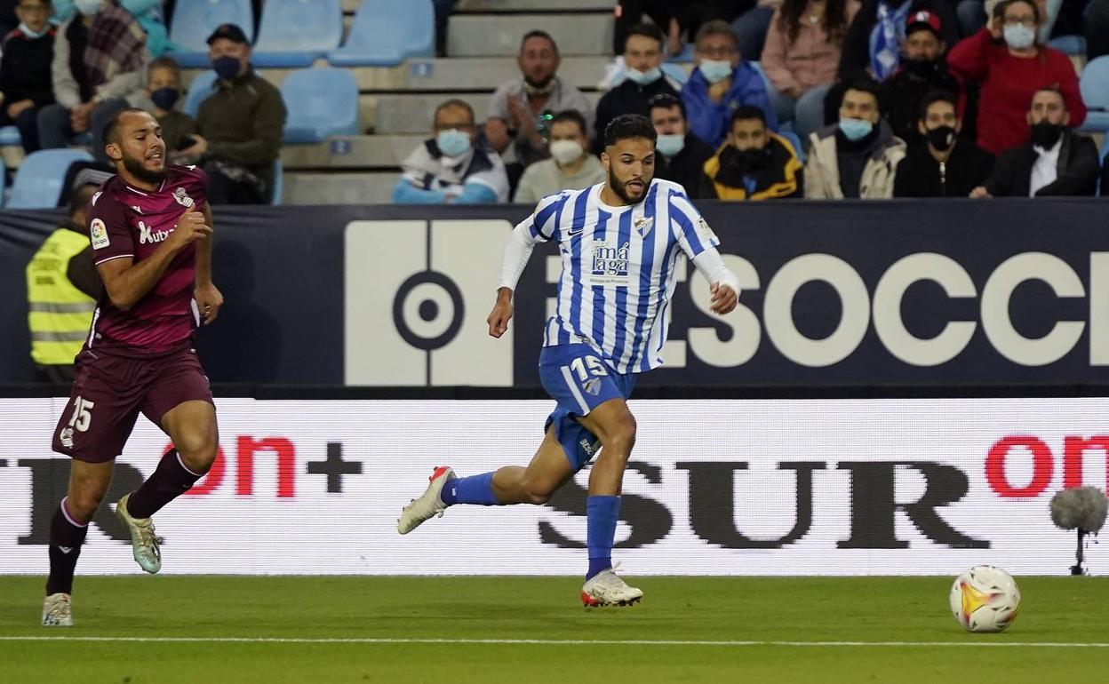 Antoñín, durante el partido frente a la Real B, el único en el que brilló. 