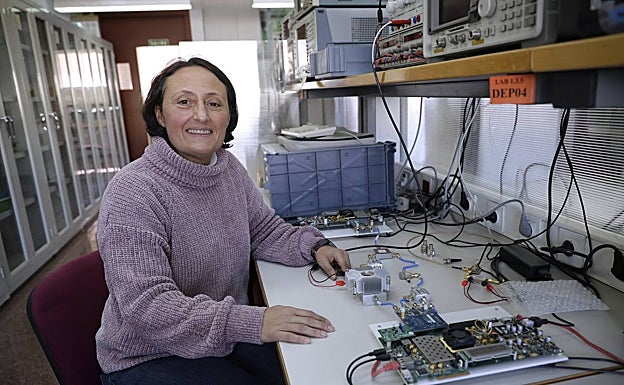 María del Carmen Aguayo, en la Escuela Técnica Superior de Ingeniería de Telecomunicación de la UMA. 