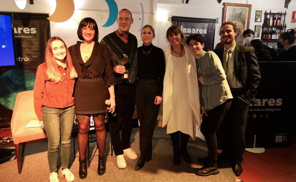 Algunos participantes en el primer encuentro de 'Lunares', en las bodegas de El Pimpi.