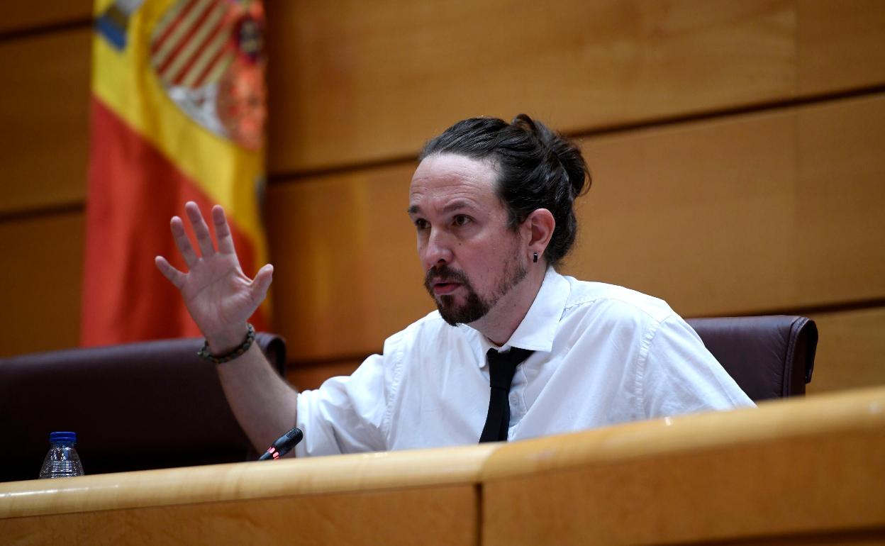 Pablo Iglesias comparece en el Senado.