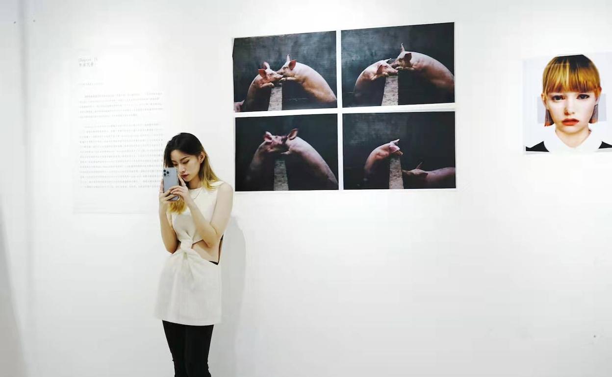 'Paisajes europeos' en China con una imagen de Yolanda Dorda. 