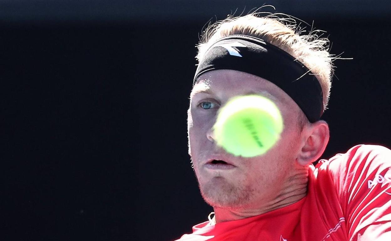 Alejandro Davidovich, en su duelo en Melbourne ante Auger-Aliassime. 