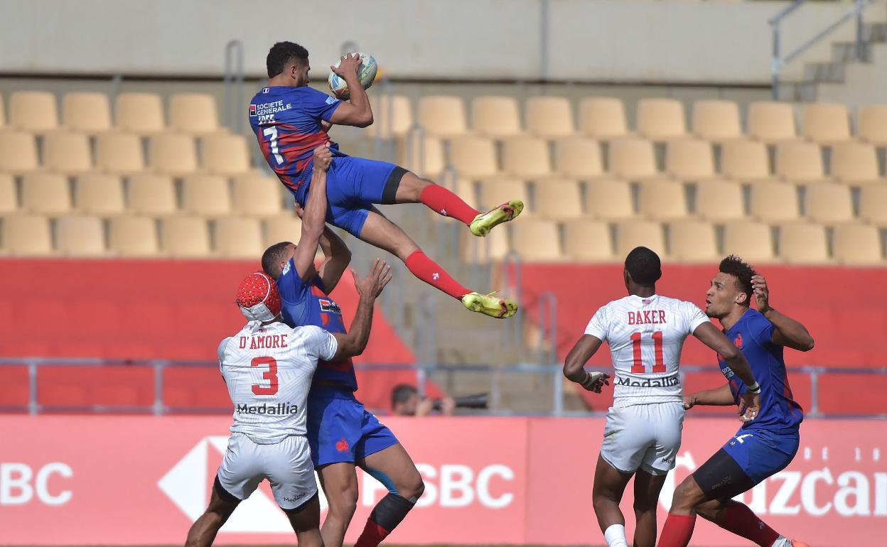 Un momento del partido entre Francia y Estados Unidos. 