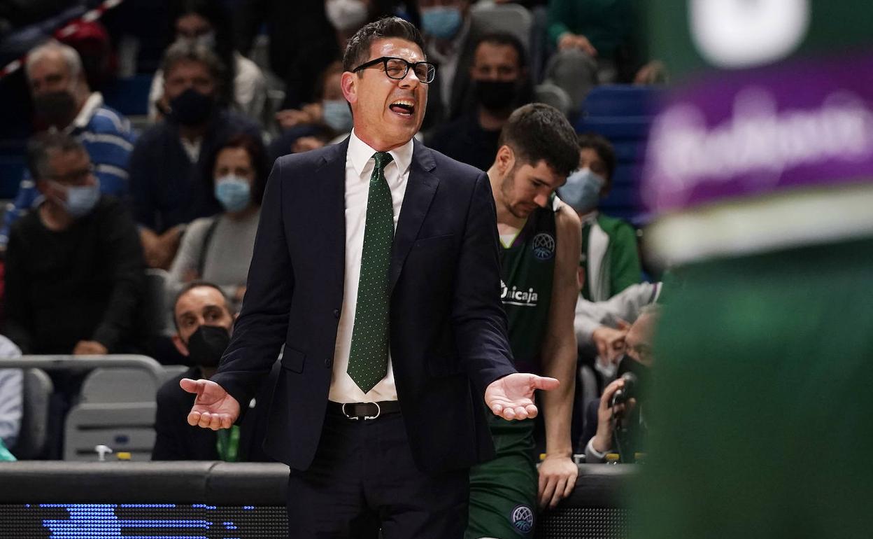 Fotis Katsikaris, este miércoles en el partido del Unicaja contra Oostende en el Martín Carpena.