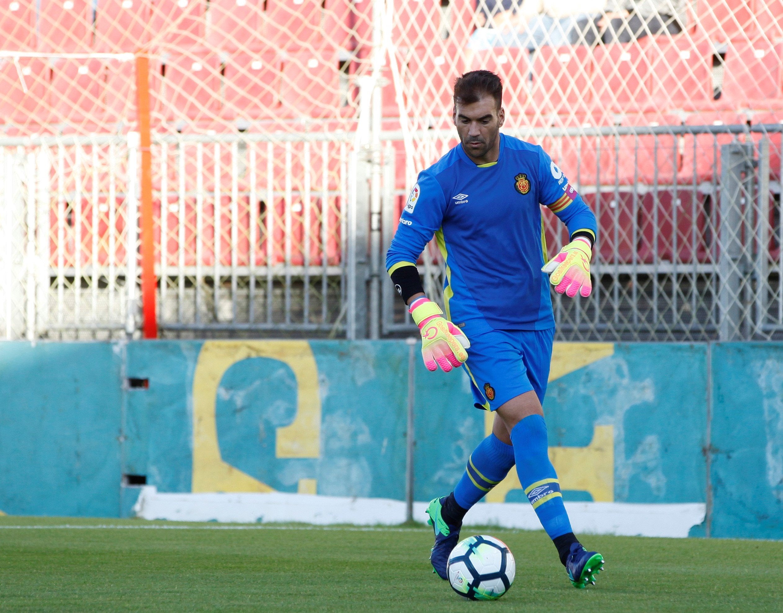 Manolo Reina, en un partido con el Mallorca.