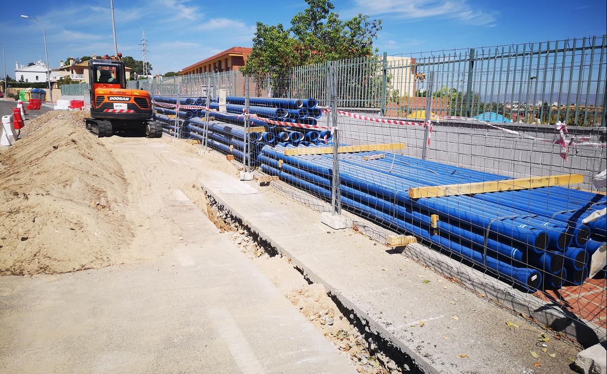 Obras de mejora en la red de suministro de agua.