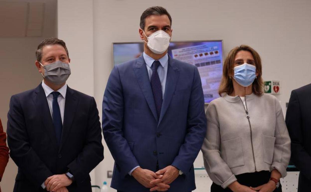 La ministra, en su visita con Pedro Sánchez al Centro Nacional del Hidrógeno (CNH2) de Puertollano