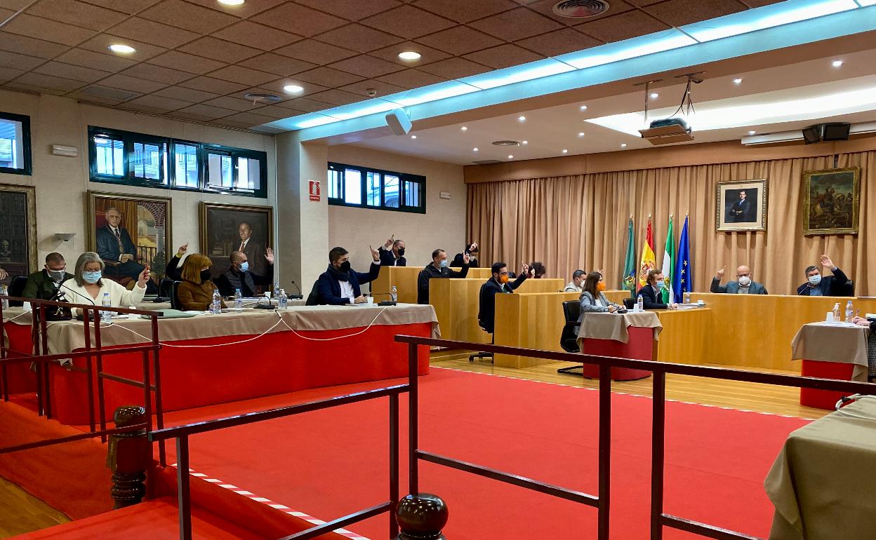 Imagen del pleno extraordinario celebrado este viernes en Vélez-Málaga. 