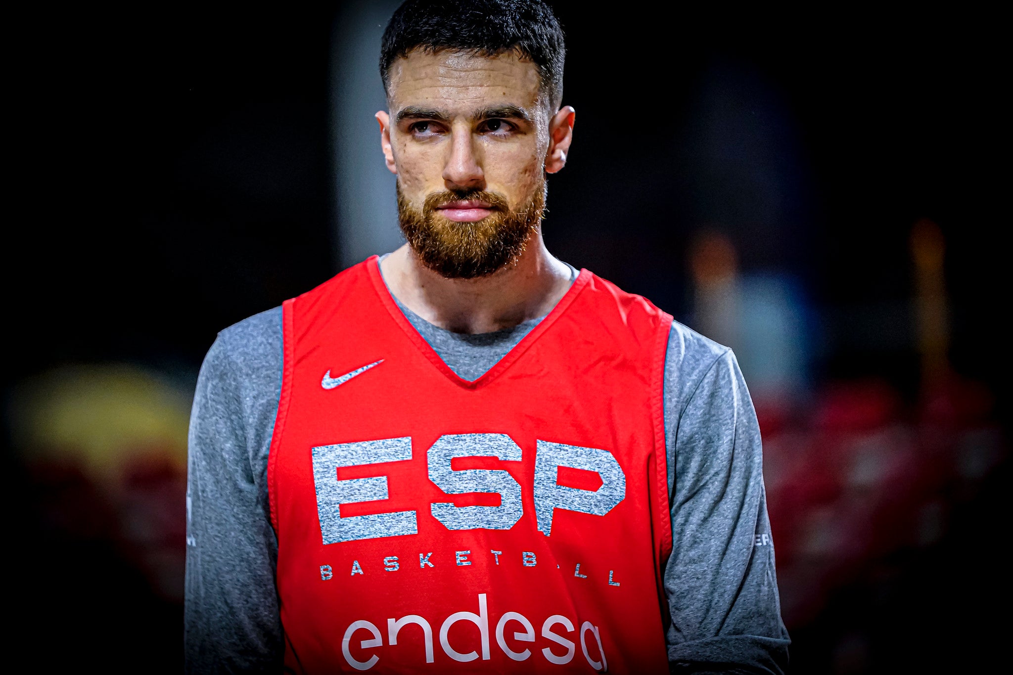 Alberto Díaz, durante el entrenamiento de España en Córdoba.