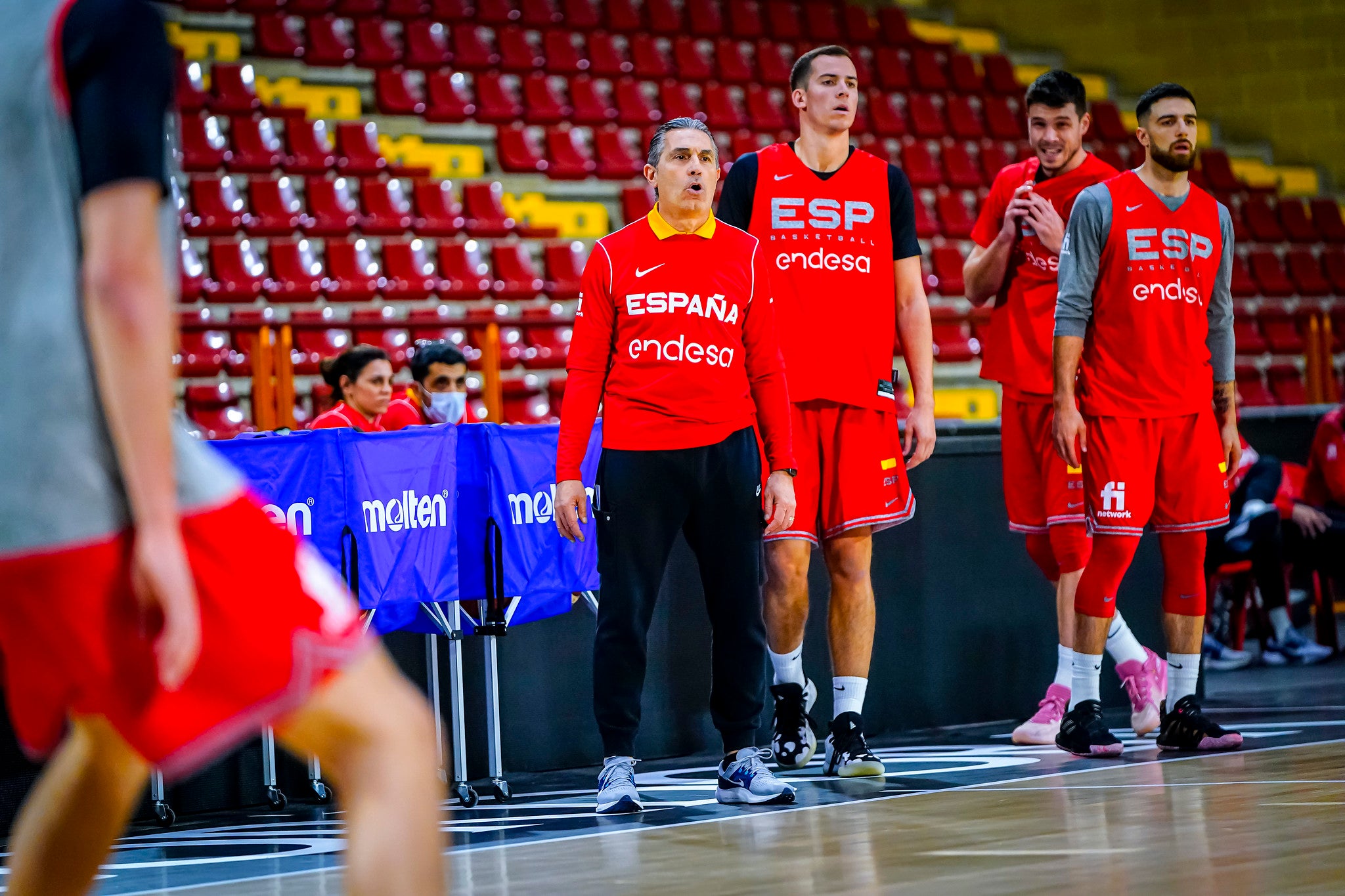 Alberto Díaz, durante el entrenamiento de España en Córdoba.