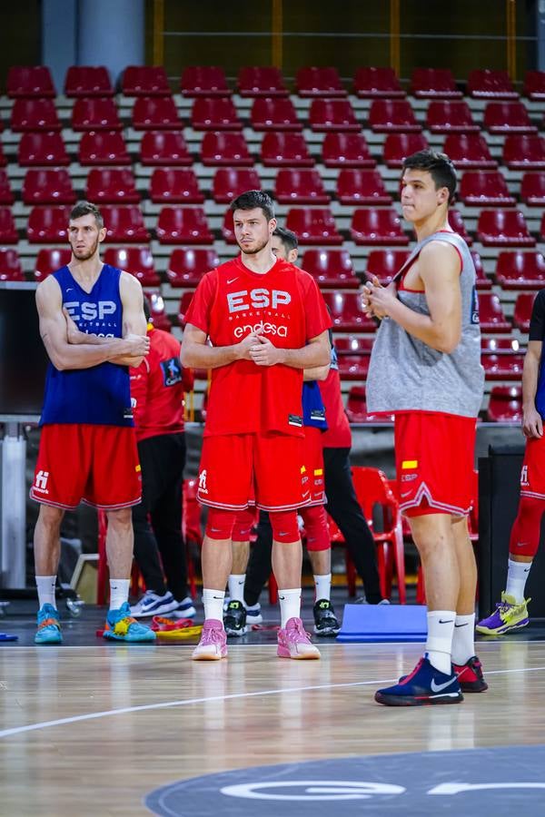 Alberto Díaz, durante el entrenamiento de España en Córdoba.