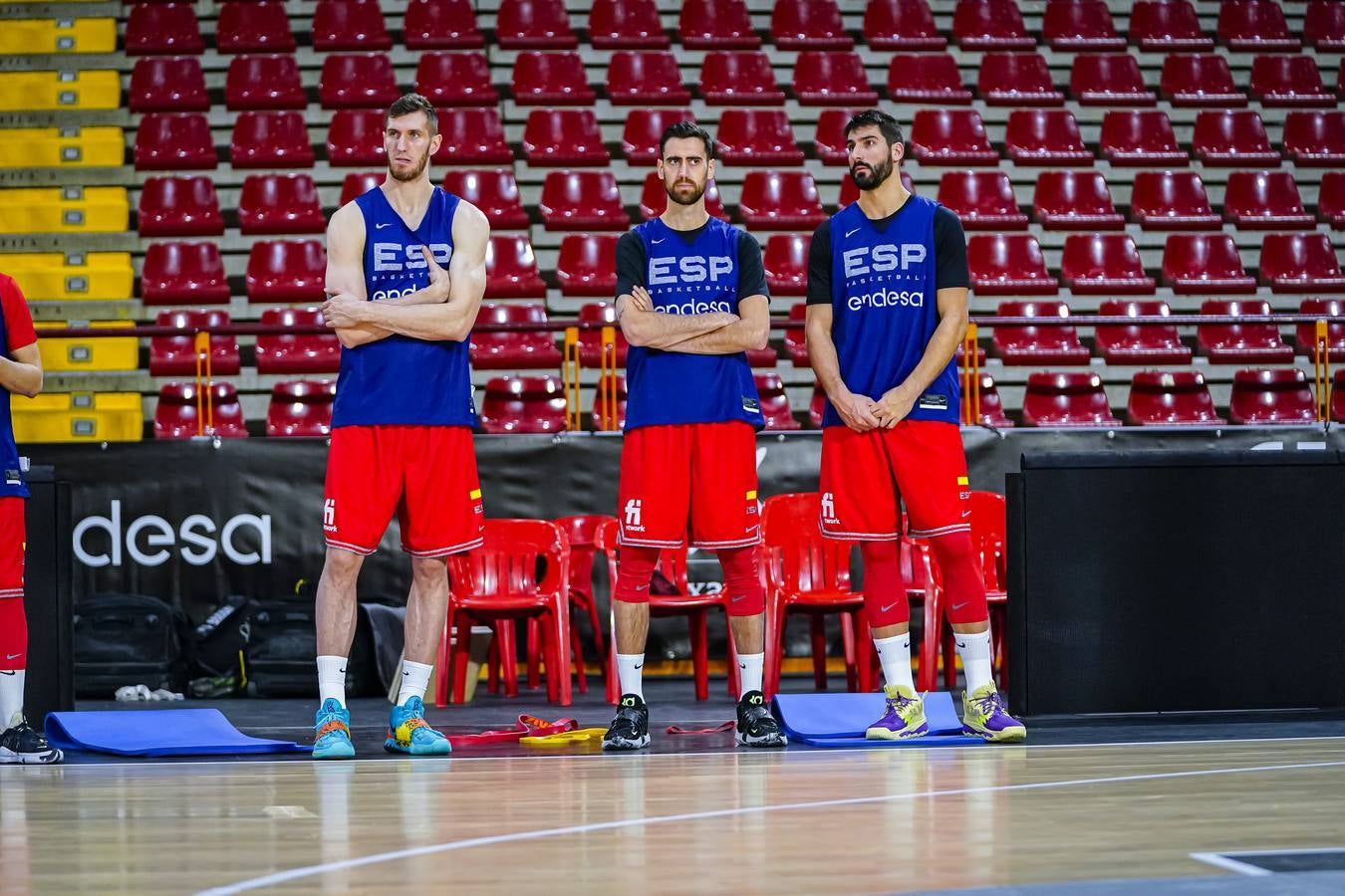 Alberto Díaz, durante el entrenamiento de España en Córdoba.