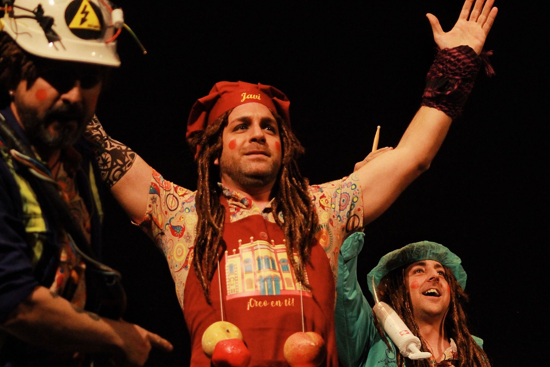 Grupos de la primera semifinal del COAC Málaga en el Teatro Cervantes