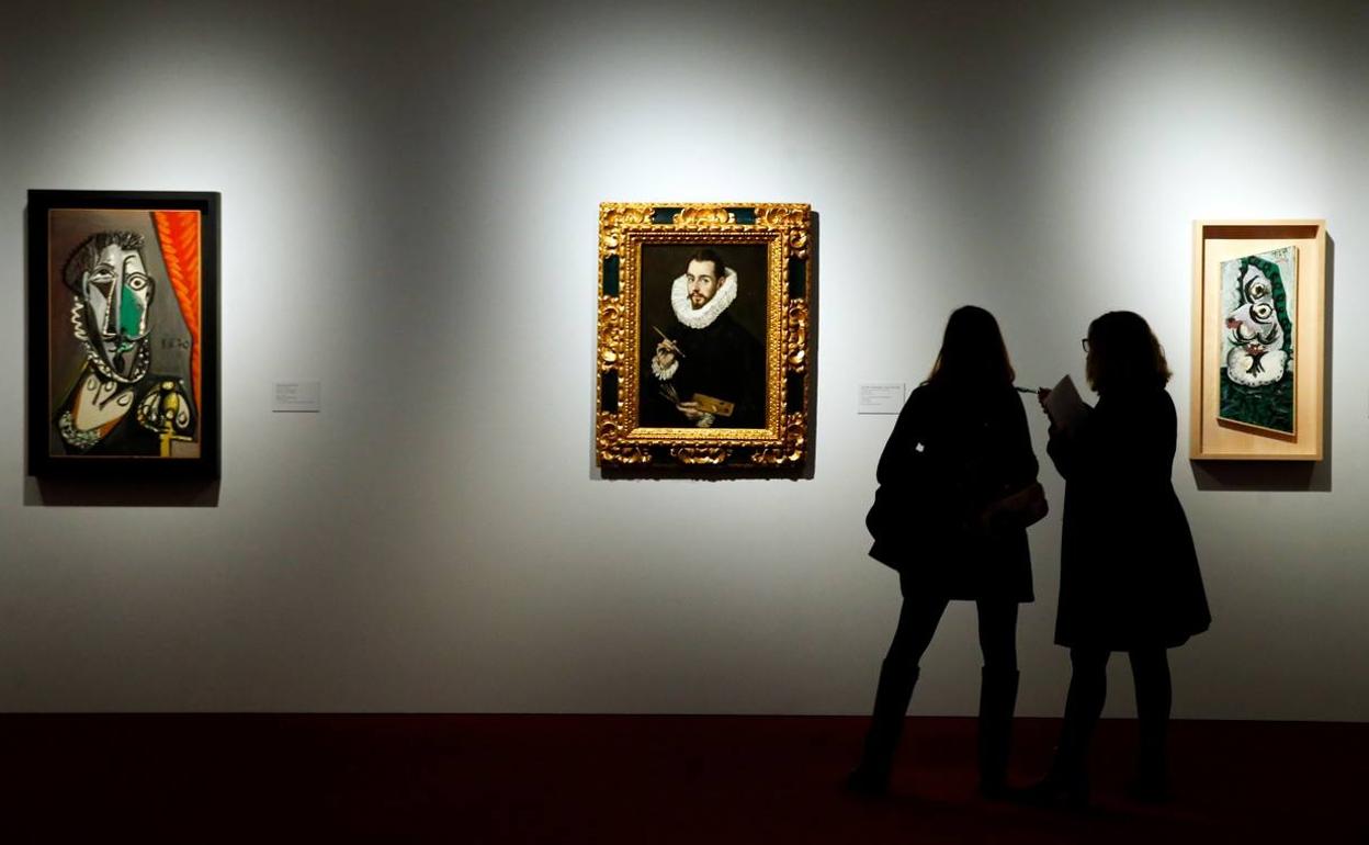 Dos obras de Picasso flanquean 'Retrato de Jorge Manuel Theotocópuli' de El Greco. 