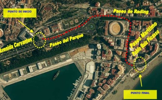 Itinerario del futuro carril bici.