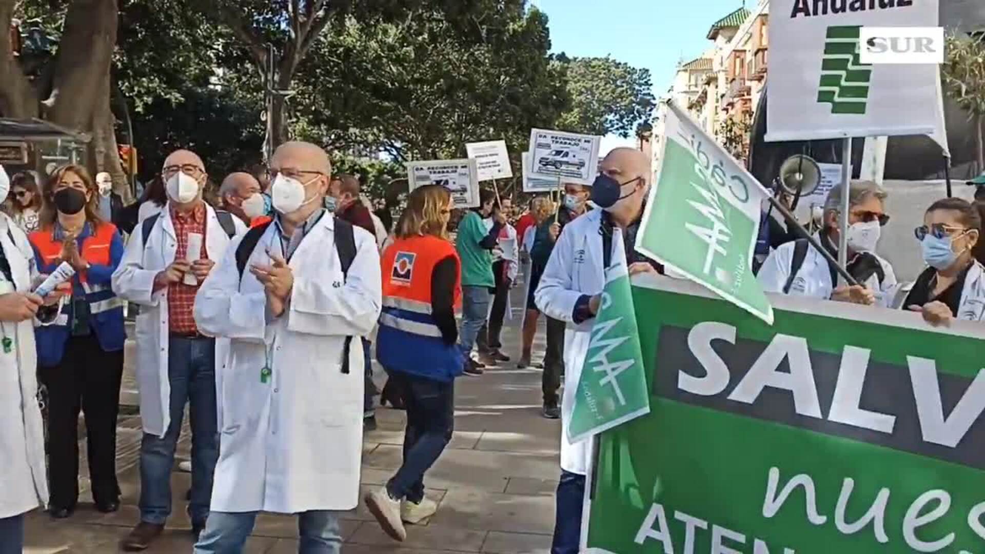 Médicos de primaria se manifiestan en Málaga para reclamar un máximo de 40 pacientes al día y más jornadas de tarde extras