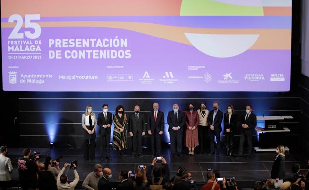 Organizadores y patrocinadores del festival en la presentación. 