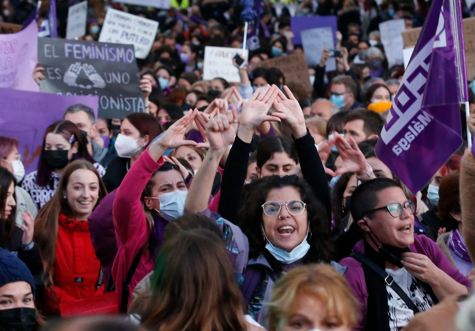 En el caso de Málaga, el lema de la concentración es 'El feminismo es abolicionista'