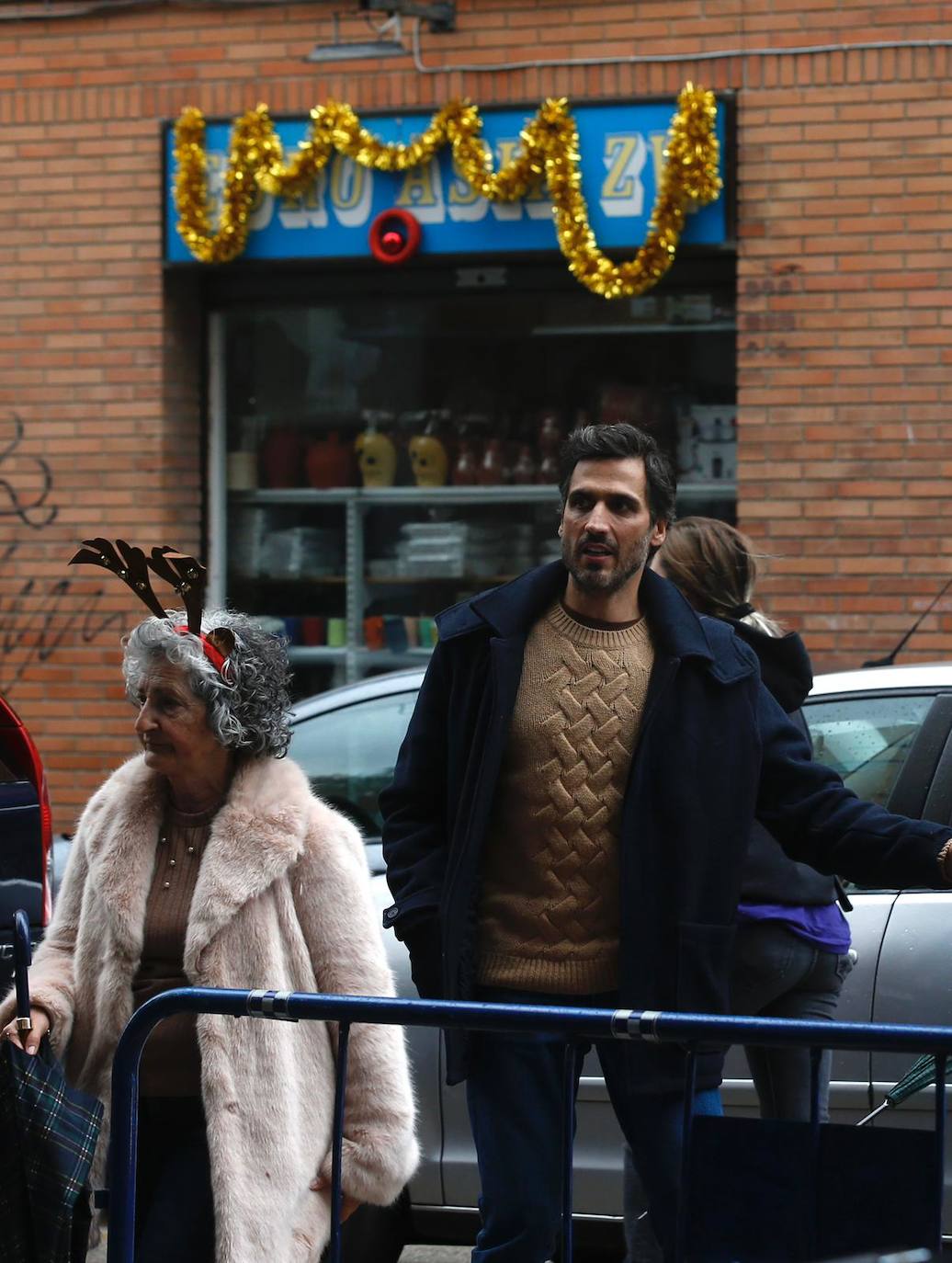 Rodaje de la escena de la desaparición de la niña de la serie 'La chica de nieve' 