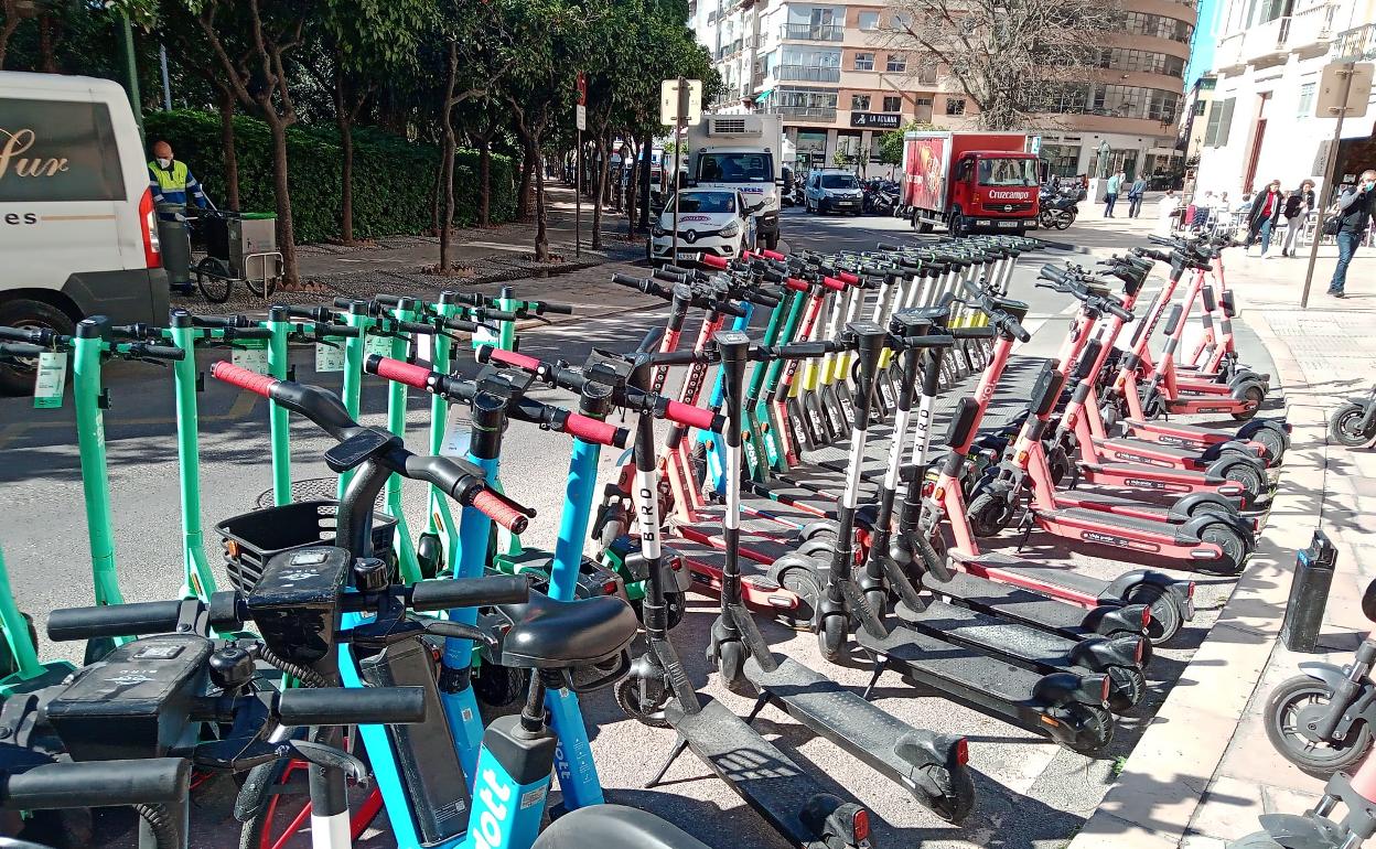 Las empresas de patinetes piden más aparcamientos en Málaga