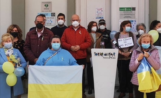 Concentración contra la guerra que tuvo lugar la pasada semana en Torre del Mar. 