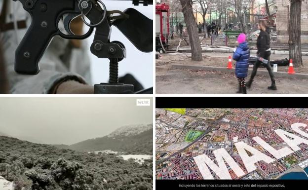 Las últimas imágenes de la guerra de Ucrania y el paso de la borrasca Celia por Málaga, entre los vídeos del día