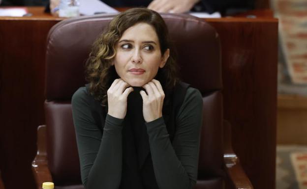 Isabel Díaz Ayuso en la Asamblea de Madrid. 