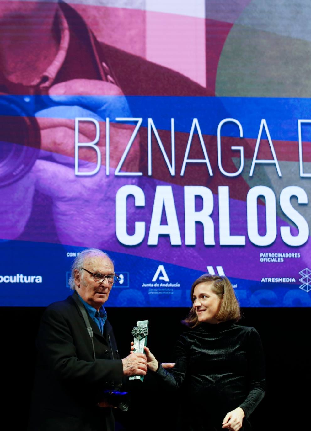 El director Carlos Saura recibió la Biznaga de Honor del Festival