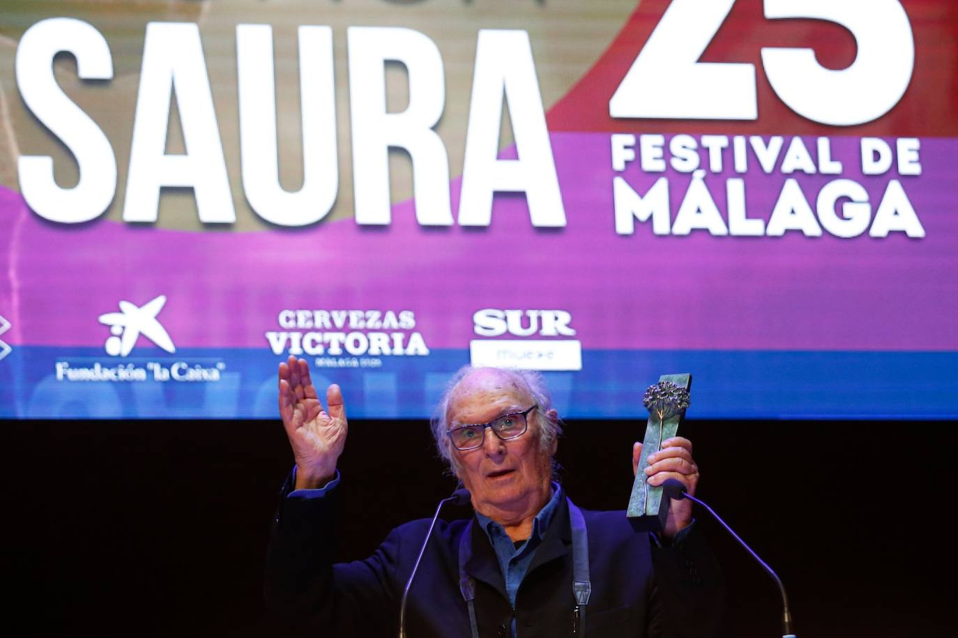 El director Carlos Saura recibió la Biznaga de Honor del Festival