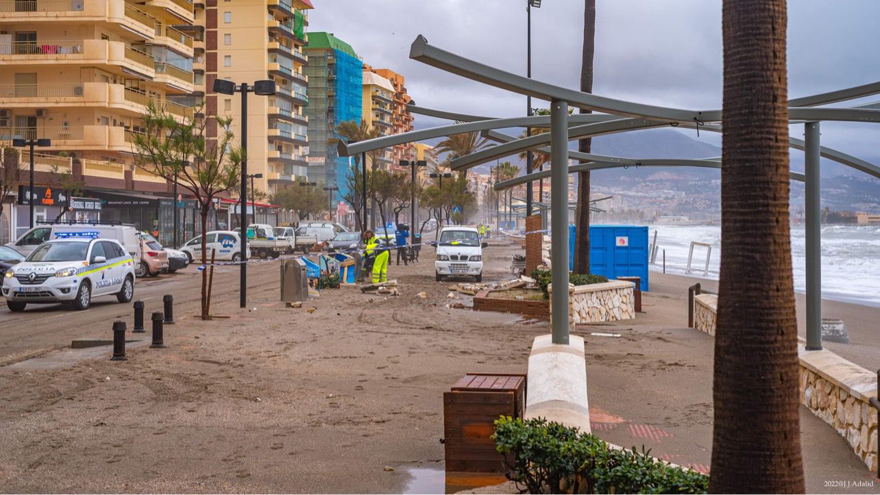 El temporal en Fuengirola