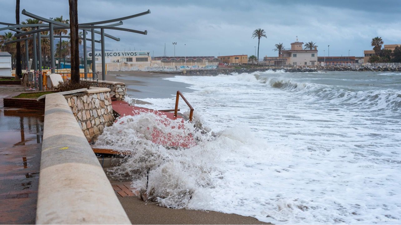 El temporal en Fuengirola