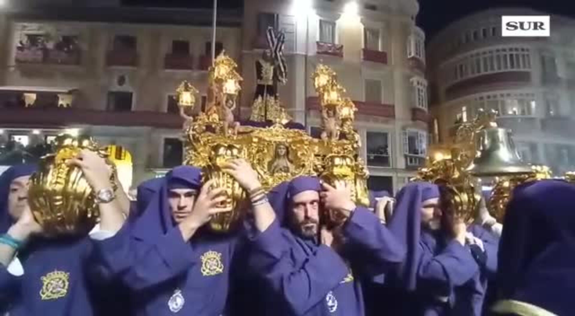 Bendición del Nazareno del Paso la noche del Jueves Santo de Málaga
